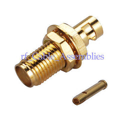 15X SMA-Buchse, halbstarres Kabel .141'' RG402