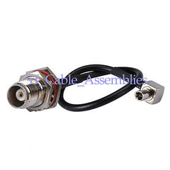 Superbat TNC Jack female bulkhead to TS9 male right angle pigtail cable RG174 for wireles
