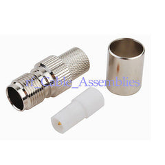 RP-TNC Jack female (Male Pin) Crimp for LMR400 RG8 RG213 Coax Cable RF connector