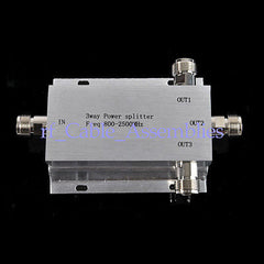 800-2500 MHz 3-Wege-Leistungsteiler N-Buchse HF-Anschluss 140 x 85 x 22 mm