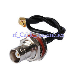 Superbat BNC weibliche jack zu MMCX stecker rechtwinklig zopf kabel RG174 15cm für drahtlose