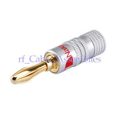 1pcs Nakamichi Gold Plate Audio Banana Speaker Plug Cable 4mm Connector High Qua