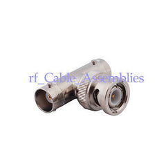 BNC adapter BNC Plug to 2 Jack  T  Type