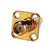 SMA female 4-hole panel mount jack RF connector ST with long extended dielectric