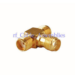 RF connector adapter SMA Jack to 2 SMA Jack 3 way