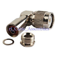 Superbat 90 deg TNC Plug male Right Angle Clamp LMR195 RG58 RG400 RF connector adapter