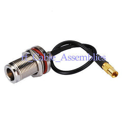 Superbat N female Jack baulkhead to MMCX Jack RF Jumper pigtail cable RG174 for WIFI