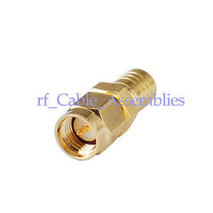 20pcs SMB female jack to SMA male plug straight RF coaxial adapter connector