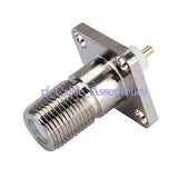 10 stücke F jack weibliche mit 4 löcher Panel Mount flansch deck solder RF stecker