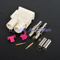 Superbat Fakra Double B male ,Straight,Crimp connector for RG316