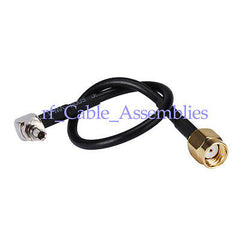 Superbat Antenna cable CRC9 plug to RP SMA plug to Huawei Modems