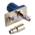 Superbat Fakra  C  Plug male Front mount Blue Crimp 1.13 for GPS telematics or navigation