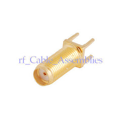 SMA Female thru hole Jack vertical PCB Mount Solder medium version RF Connector
