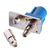 Superbat Fakra  C  Plug male Front mount Blue Crimp 1.13 for GPS telematics or navigation