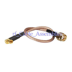 10x RP SMA male plug to MMCX female right angle RF pigtail cable RG316 Wireless