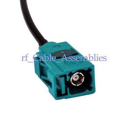 Fakra Z Right angle Jack to Fakra Code Z Straight Plug RG174 Cable