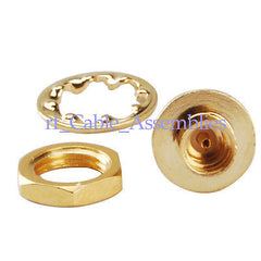 Superbat MMCX panel mount Jack female nut bulkhead RF Connector with nut and solder cup