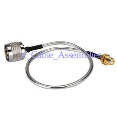 Superbat N male plug to SMA female bulkhead pigtail Cable Semi-Flexible cable RG402 .141
