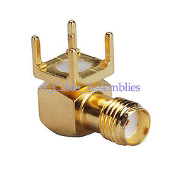 SMA thru hole Jack right angle PCB Mount short version