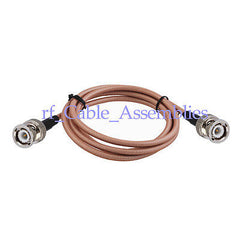 Superbat 3 ft BNC male plug to BNC plug RF coaxial pigtail cable RG142 1M Length