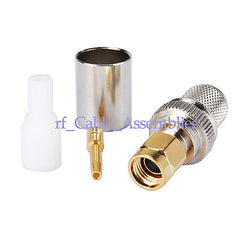 25pcs RP-SMA male jack center crimp RG8 RG214 RG213 LMR400 Solder RF connector