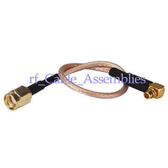 Superbat RP-SMA male female to MMCX male right angle Coaxial pigtail cable RG316 for WIFI