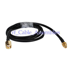 Superbat SMA Jack bulkhead to RP-SMA Plug male pigtail Cable RG58 for wifi antenna
