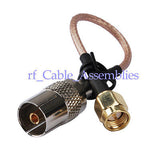 Superbat Antenna Cable IEC DVB-T TV PAL female to SMA male plug RG316 cable jumper pigtai