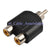 10x RCA AV Audio Y Splitter Plug Adapter 1 Male to Double Female Adapter NEW
