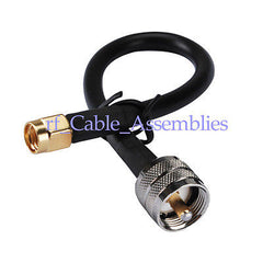 Superbat 6 FT UHF PL-259 male plug to SMA male Wireless Antenna pigtail cable KSR195 2M