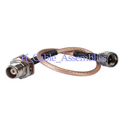 Superbat Mini-UHF plug male to TNC Jack female Pigtail coax cable RG316 15cm WIFI WIRE