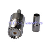 Superbat Mini UHF female Jack RF connector Crimp LMR100 RG316 RG174 RG178 cable straight