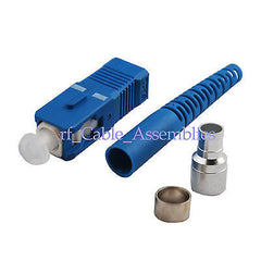 SC Fiber Optic Connector, Singlemode, Blue Housing, 3.0 mm, Blue boot
