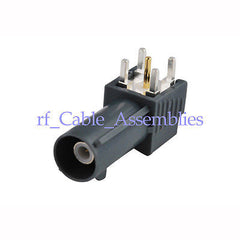 Superbat Fakra  G  plug male PCB right angle RA Grey /7031 Remote control keyless entry