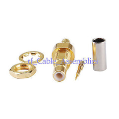 SMB male plug bulkhead straight RF connector Crimp for LMR100 RG316 RG174 cable