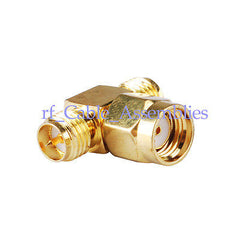 15 SMA Splitter/Joiner 3 WAY ADAPTER SMA FEM to SMA RP