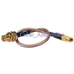 Superbat MMCX Jack female to SMA Jack female pigtail Cable RG316 15cm for wireless
