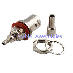 Superbat BNC Jack female bulkhead o-ring Crimp RG179 RG316 RG174 cable RF connector 75ohm
