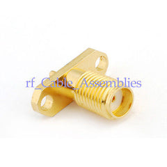 SMA 2 hole panel mount jack solder Post terminal Medium