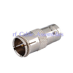 10pcs TV-Tuner Antenna Adapter BNC Female Jack to F type push-on Male Plug Quick