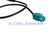 Superbat NEW Aerial Antenna Adaptor FAKRA DIN Fakra M to AM/FM antenna plug cable RG174