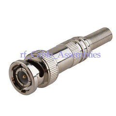 Superbat BNC DVR CCTV Camera Plug male RF Connector or Coaxial Cable, 5.9cm length