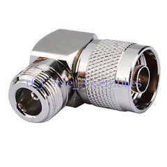 20x N-Type 90deg N male plug to N Jack female right angle RF adapter Zinc Alloy