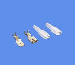 25pairs 6.3mm Crimp Terminal Female Spade Connector + Male Spade Connector+ Case