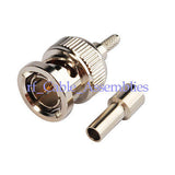 Superbat 10pcs BNC male plug Straight crimp RG179 RG187 RG316 cable RF connector 75ohm