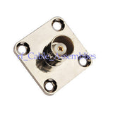 Superbat BNC weibliche 4 Loch Panel Mount Jack mit solder cup breite flansch ST RF Stecker