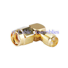 15x RP-SMA male plug center to RP-SMA female jack right angle adapter connector