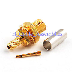 Superbat MCX Jack female nut bulkhead Straight RF connector Solder Crimp RG316,RG178,1.13