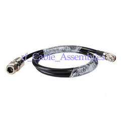 Superbat 5FT N-Type jack female Clamp to RP-TNC male straight pigtail cable KSR400 1.5M