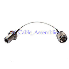 Superbat N male plug to female bulkhead pigtail Semi-Flexible cable RG405 0.086  Wireless